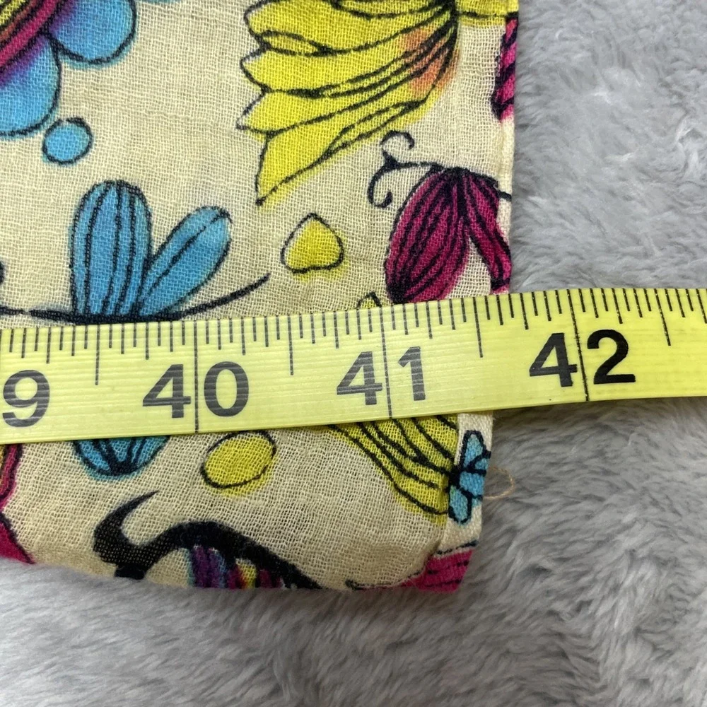 Samar Kanda Boho Floral‎ Scarf Shawl Wrap Lightweight 42x68 100% Cotton Festival